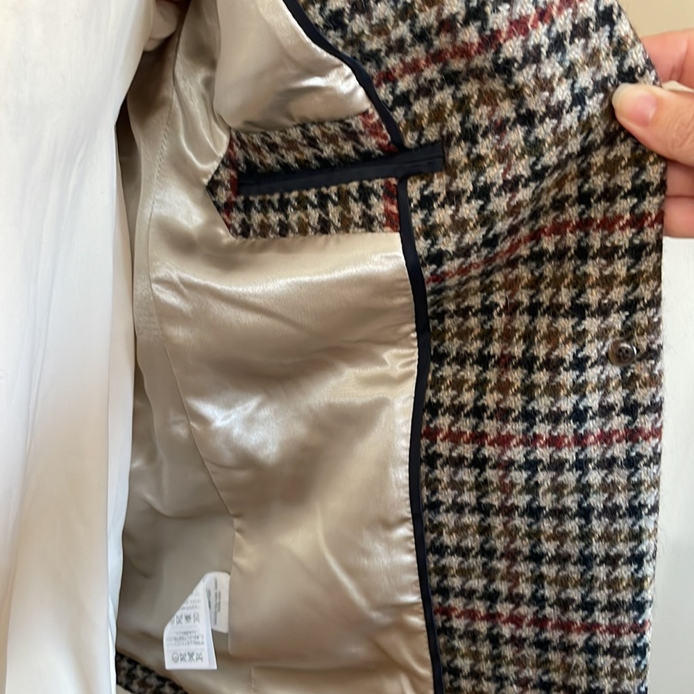 NEW J Crew 100% wool Regent Blazer crystal collar houndstooth jacket 2 - Picture 12 of 13